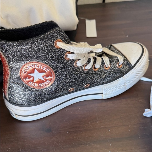 Converse Speckled Black and White High-Tops - Picture 6 of 6